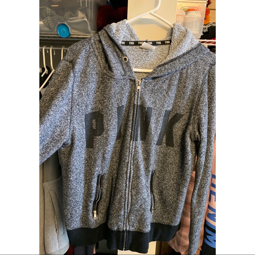 Long sleeve PINK zip-up hoodie